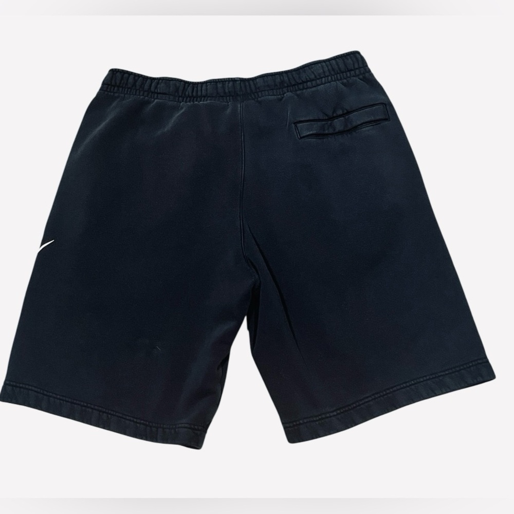 Nike Sz Large 100% Cotton Black Shorts Bottoms Pockets Logo Drawstring Men - Picture 6 of 7